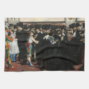 Edouard Manet - Gemaskerde bal bij de opera Theedoek