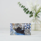 Edouard Manet - Grand Canal, Venetië - QR-code Visitekaartje (Staand voorkant)