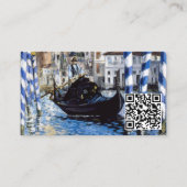 Edouard Manet - Grand Canal, Venetië - QR-code Visitekaartje (Voorkant)