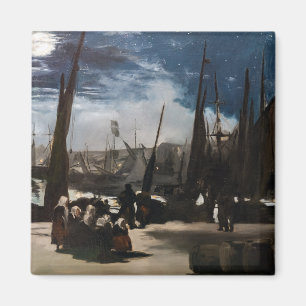 Edouard Manet - Haven van Boulogne door Moonlight Magneet