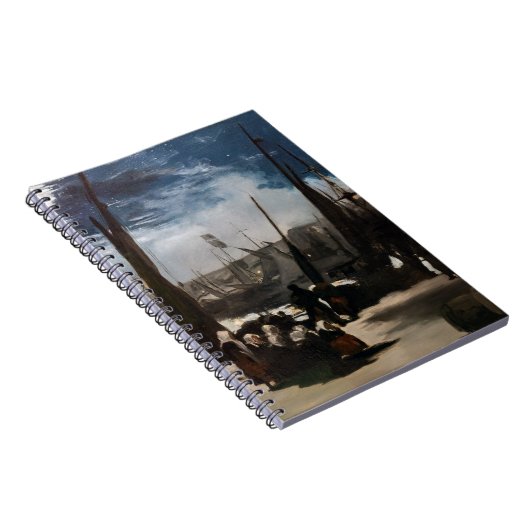 Edouard Manet - Haven van Boulogne door Moonlight Notitieboek (Rechterzijde)