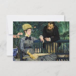 Edouard Manet - In de serre Bedankkaart