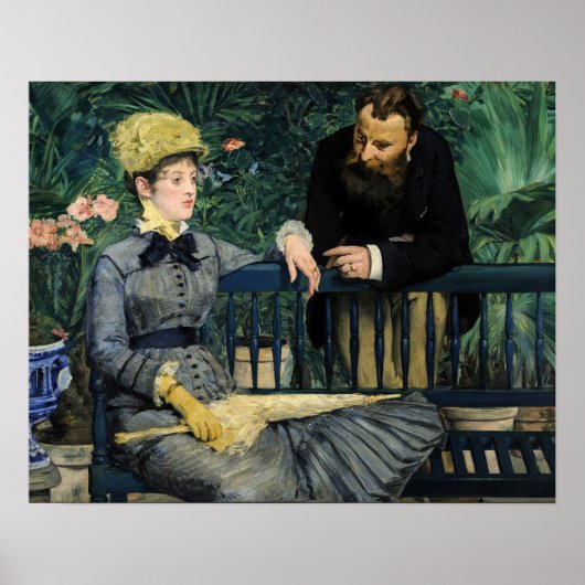 Edouard Manet - In de serre Poster (Voorkant)
