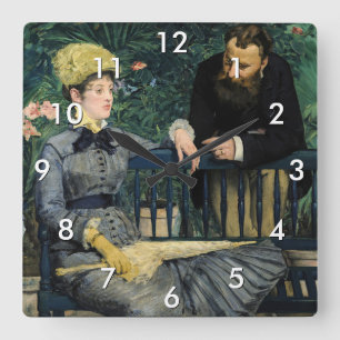 Edouard Manet - In de serre Vierkante Klok