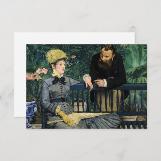 Edouard Manet - in het conservatorium Bedankkaart (Voorkant / Achterkant)