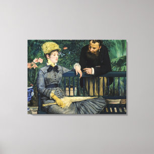 Edouard Manet - in het conservatorium Canvas Afdruk