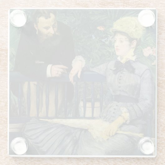 Edouard Manet - in het conservatorium Glazen Onderzetter (Achterkant)