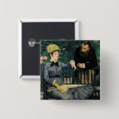 Edouard Manet - in het conservatorium Vierkante Button 5,1 Cm (Voorkant /achterkant)
