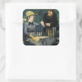 Edouard Manet - in het conservatorium Vierkante Sticker (Tas)