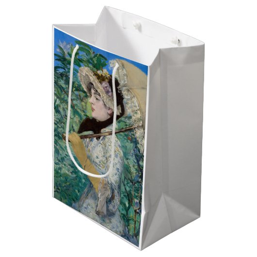 Edouard Manet - Jeanne / Spring Medium Cadeauzakje (Voorkant Gekanteld)