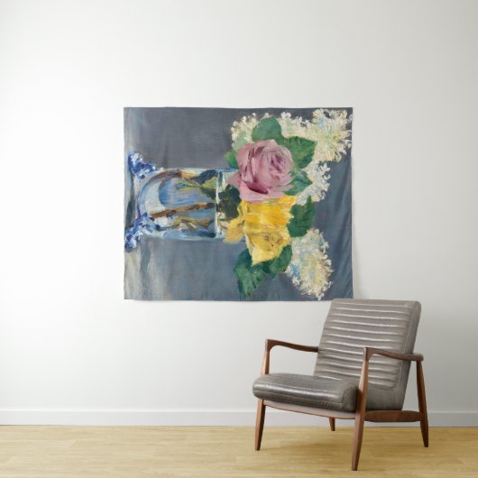 Edouard Manet - Lilacs en Rozen Wandkleed (In Situ (horizontaal))