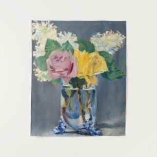 Edouard Manet - Lilacs en Rozen Wandkleed