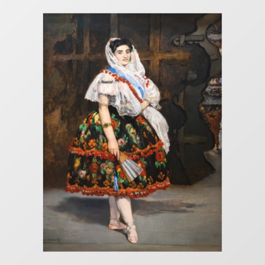 Edouard Manet - Lola de Valence Raamsticker (Vel)