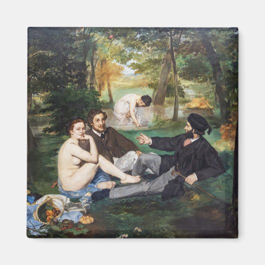 Edouard Manet - Lunch op het Gras Magneet (Voorkant)