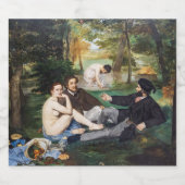 Edouard Manet - Luncheon op de gras Bier Etiket (Enkel label)