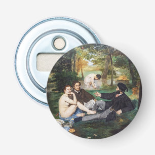 Edouard Manet - Luncheon op de gras Button Flesopener