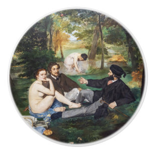 Edouard Manet - Luncheon op de gras Keramische Knop