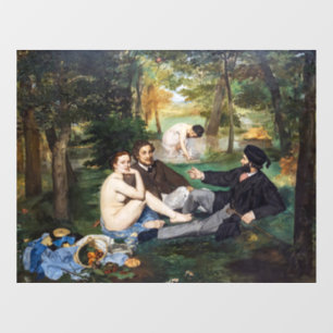 Edouard Manet - Luncheon op de gras Raamsticker
