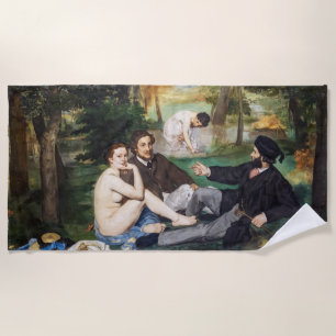 Edouard Manet - Luncheon op de gras Strandlaken