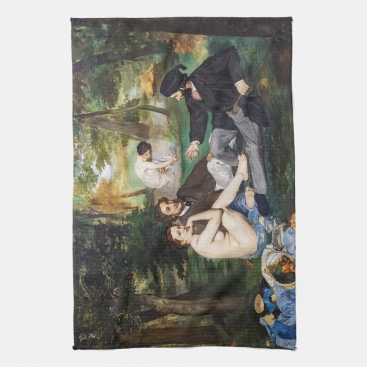 Edouard Manet - Luncheon op de gras Theedoek (Verticaal)