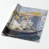 Edouard Manet - Monet in zijn Studio Boat Cadeaupapier (Uitgerold)