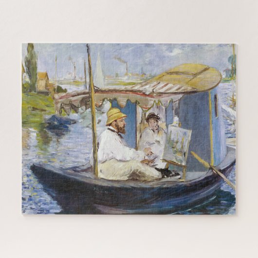 Edouard Manet - Monet in zijn Studio Boat Legpuzzel (Horizontaal)