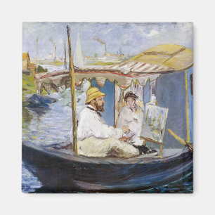 Edouard Manet - Monet in zijn Studio Boat Magneet