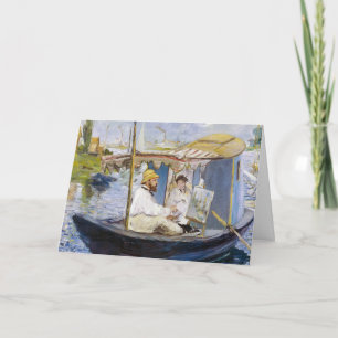 Edouard Manet - Monet in zijn studioboot Kaart