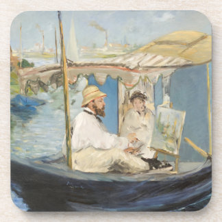 Edouard Manet - Monet schilderij op zijn studioboo Bier Onderzetter