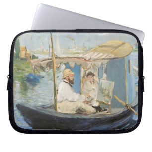 Edouard Manet - Monet schilderij op zijn studioboo Laptop Sleeve