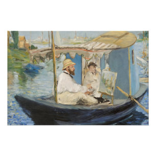 Edouard Manet - Monet schilderij op zijn studioboo Perfect Poster