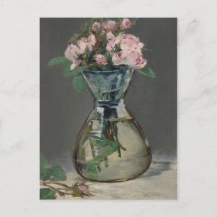 Edouard Manet Moss-Rozen in een Vase Briefkaart