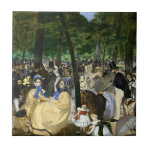 Edouard Manet - Muziek in de Tuilerieën Tegeltje