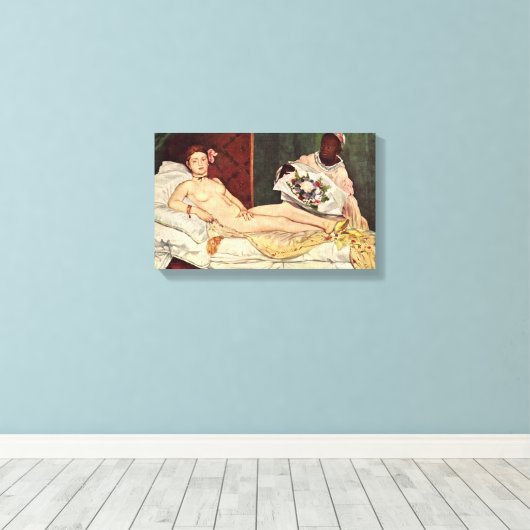 Edouard Manet - Olympia Canvas Afdruk (Insitu (Houten vloer))
