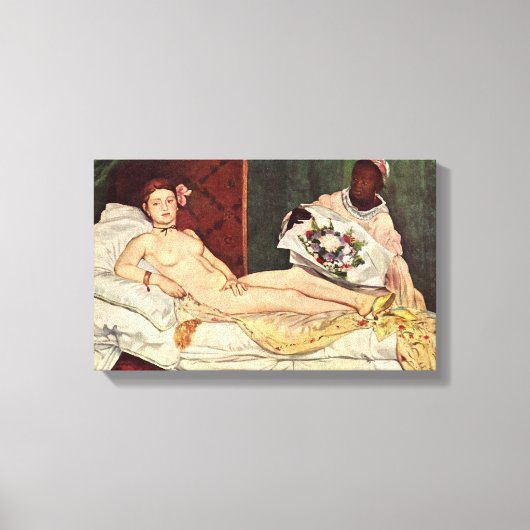 Edouard Manet - Olympia Canvas Afdruk (Voorkant)
