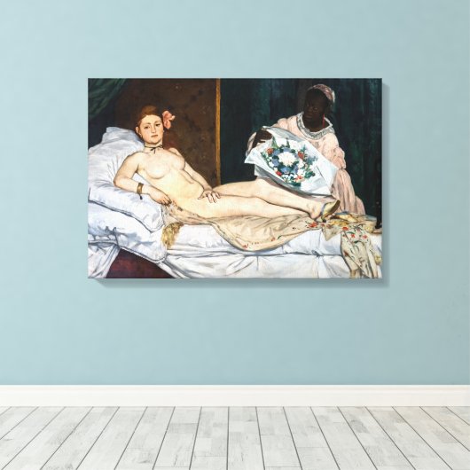 Edouard Manet - Olympia Canvas Afdruk (Insitu (Houten vloer))