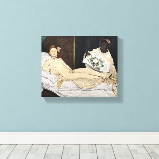 Edouard Manet - Olympia Canvas Afdruk (Insitu (Houten vloer))