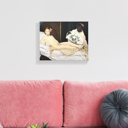 Edouard Manet - Olympia Canvas Afdruk (Insitu (Woonkamer))