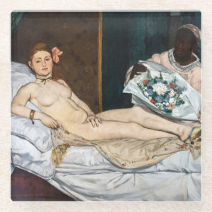 Edouard Manet - Olympia Glazen Onderzetter