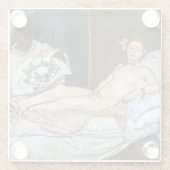 Edouard Manet - Olympia Glazen Onderzetter (Achterkant)