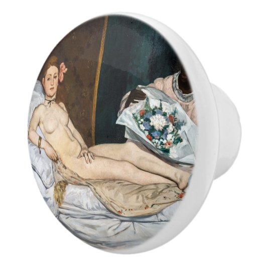 Edouard Manet - Olympia Keramische Knop (Rechts)