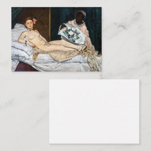 Edouard Manet - Olympia Notitiekaartje (Voorkant / Achterkant)