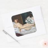 Edouard Manet - Olympia Vierkante Sticker (Envelop)