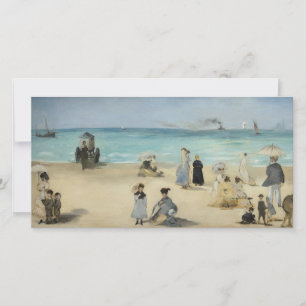 Edouard Manet - Op het strand, Boulogne-sur-Mer Bedankkaart