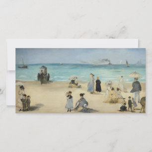 Edouard Manet - Op het strand, Boulogne-sur-Mer Bedankkaart