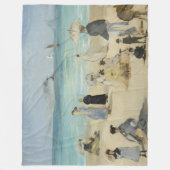 Edouard Manet - Op het strand, Boulogne-sur-Mer Fleece Deken (Voorkant)