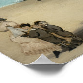 Edouard Manet - Op het strand, Boulogne-sur-Mer Poster (Hoek)