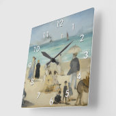 Edouard Manet - Op het strand, Boulogne-sur-Mer Vierkante Klok (Hoek)