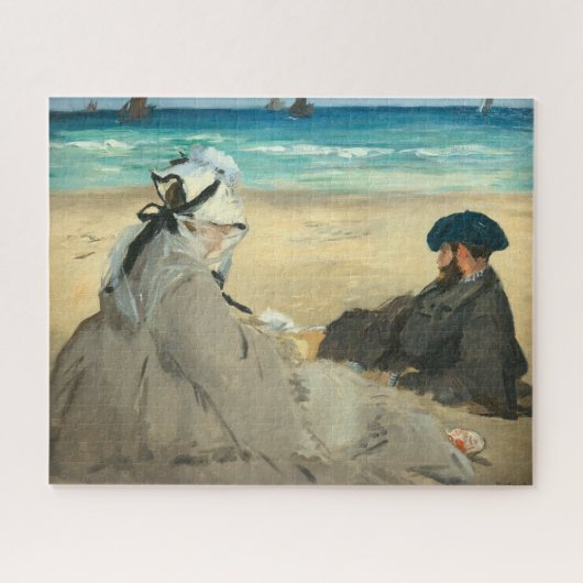 Edouard Manet - Op strand Legpuzzel (Horizontaal)