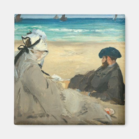 Edouard Manet - Op strand Magneet (Voorkant)